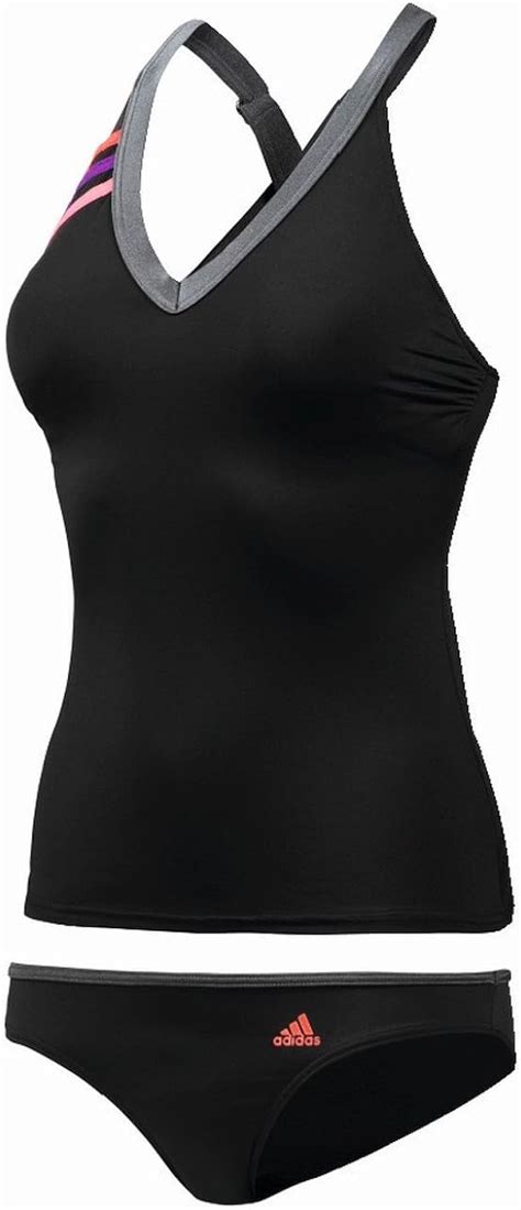 adidas badeanzug grau schwarz|Adidas tankini damen.